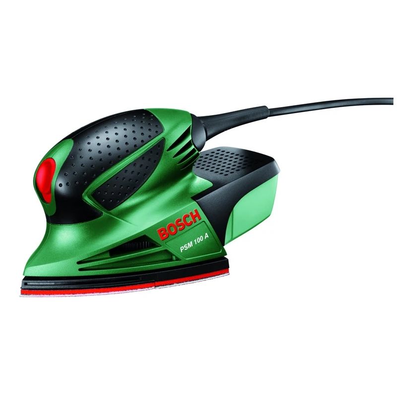 Elektriskā trīsstūra slīpmašīna Bosch Green PSM 100A. 100 W